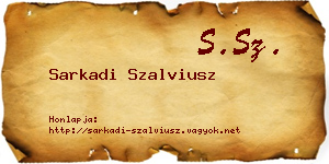 Sarkadi Szalviusz névjegykártya